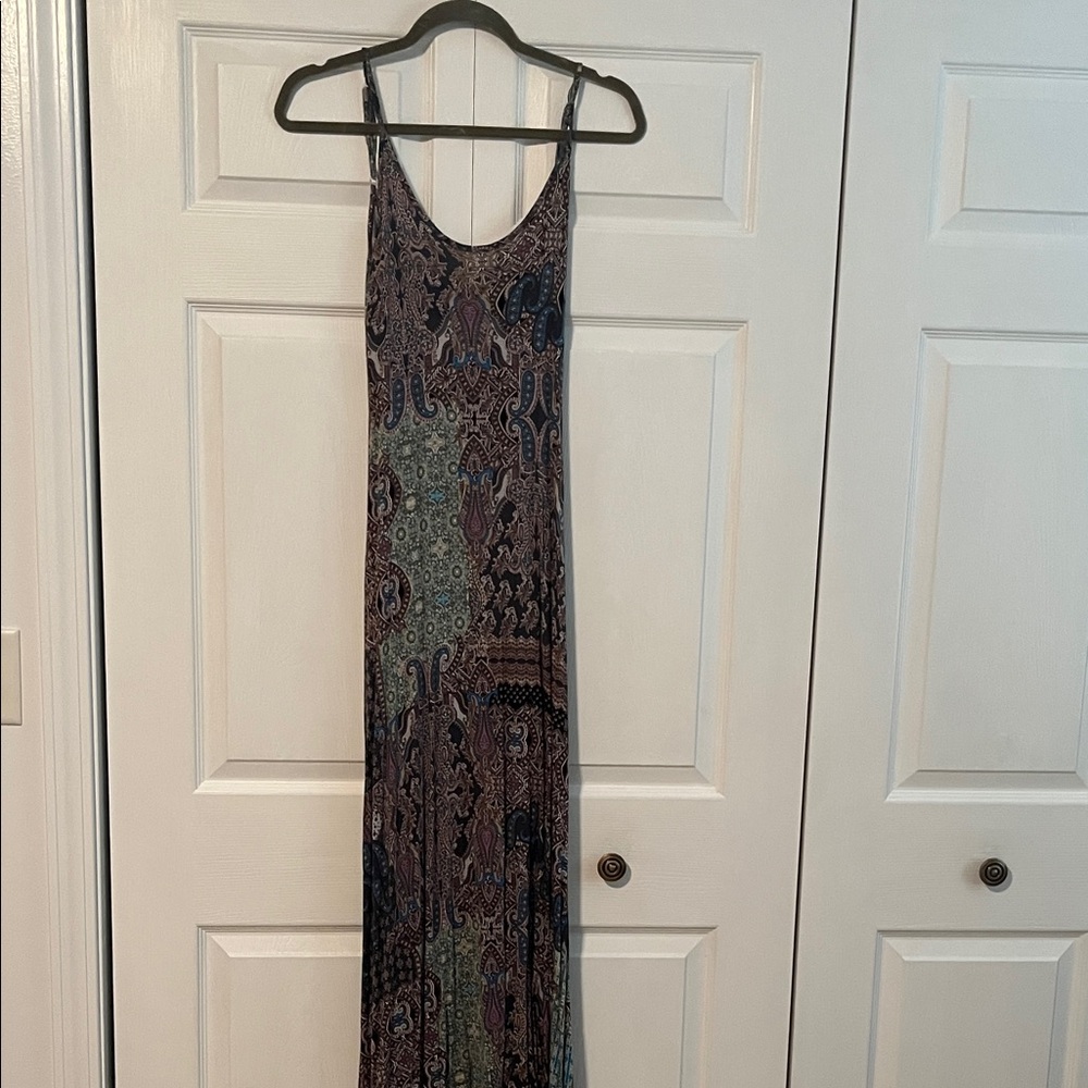 Staring at Stars Paisley Maxi Dress - Blue and Green